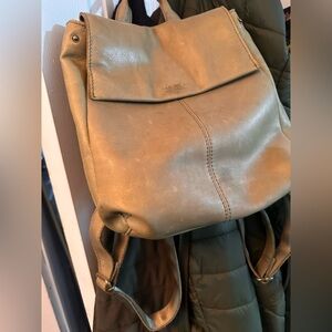 American Leather green backpack